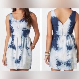 American Eagle Outfitters Tie Dye Mini‎ Dress Sz 0 Pockets Preppy